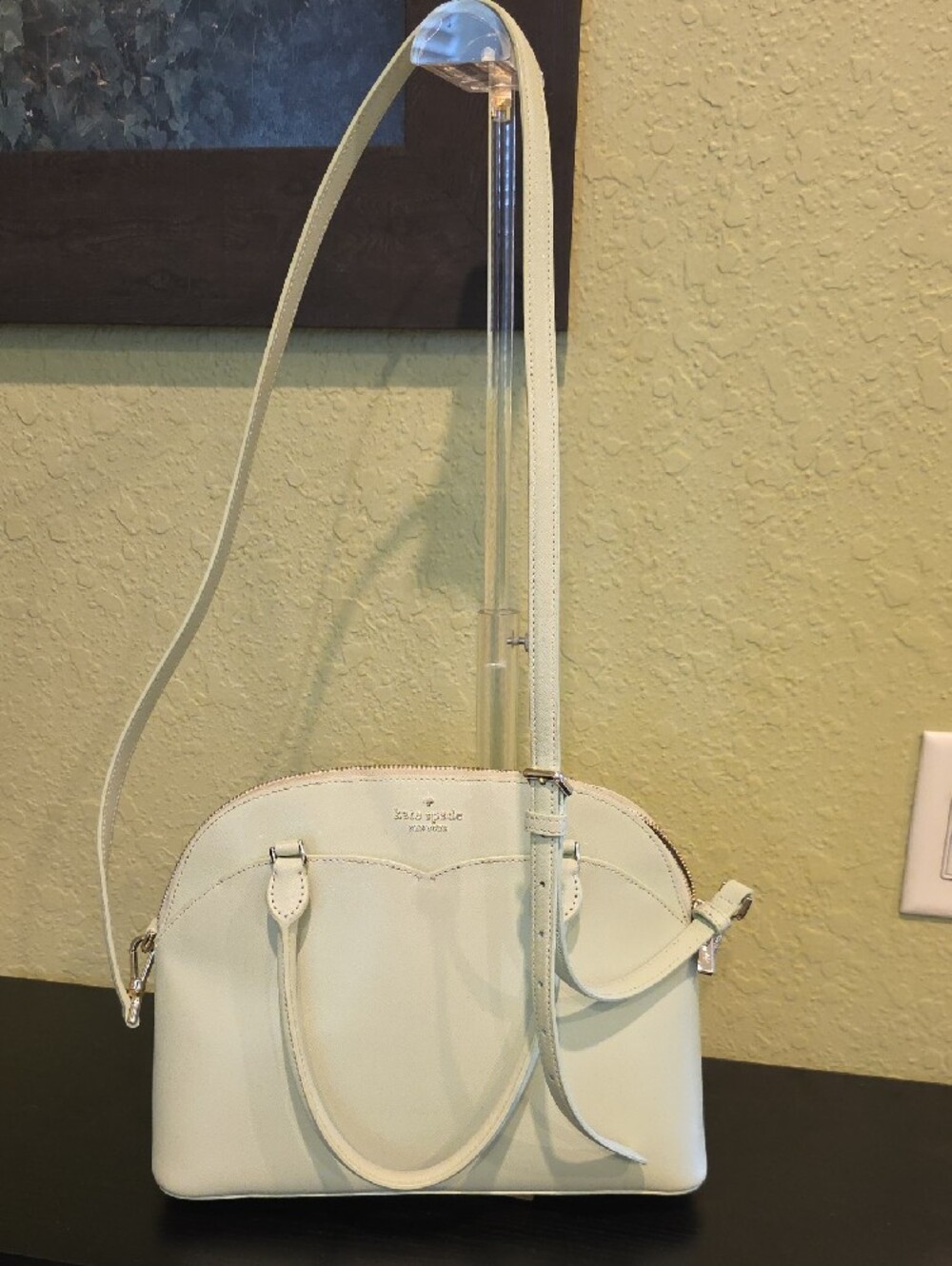 Kate Spade Creamy Mint Dome Satchel with Silver Hardware